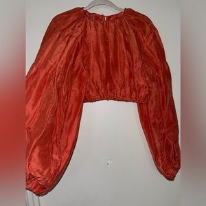 Aje NWOT Balloon Sleeve Crop Top